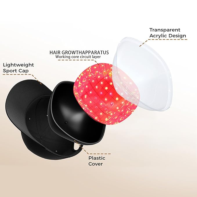 Red Light Therapy for Hair Growthred Light Therapy Capred light hat.Black