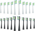 20pcs Brush Head ReplacementCompatible for Oclean X/X PRO/ Z1 Toothbrush Soft Bristle Brushes Replaceable(10 White 10 Black)