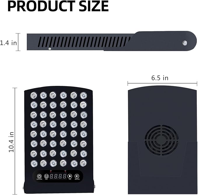 GOURIXIN Red Light Therapy Panel 660nm 880nm Dual Chip Clinical Grade LED Near Infrared Light Therapy Device with Timer and Adjustable Stand for Body Face Recovery