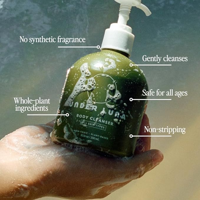 Under Luna Body Cleanser | Gentle Wash for Daily Use | Plant-Powered Cleanse with Soothing Botanicals | Non-Stripping &amp Safe for All Ages | Vegan &amp Non-Toxic | 9.5 fl oz
