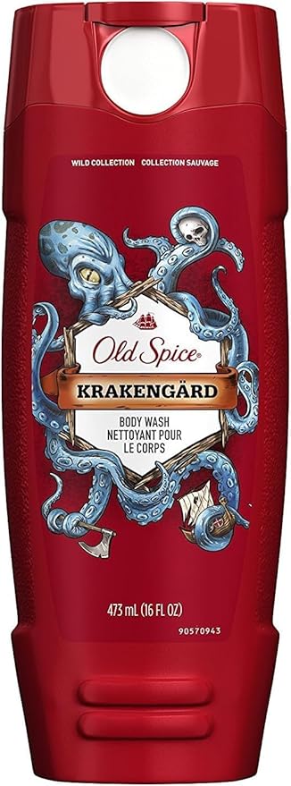 Old Spice Body Wash - Wild Collection - Krakengard - Net Wt. 16 FL OZ (473 mL) Per Bottle - Pack of 3 Bottles