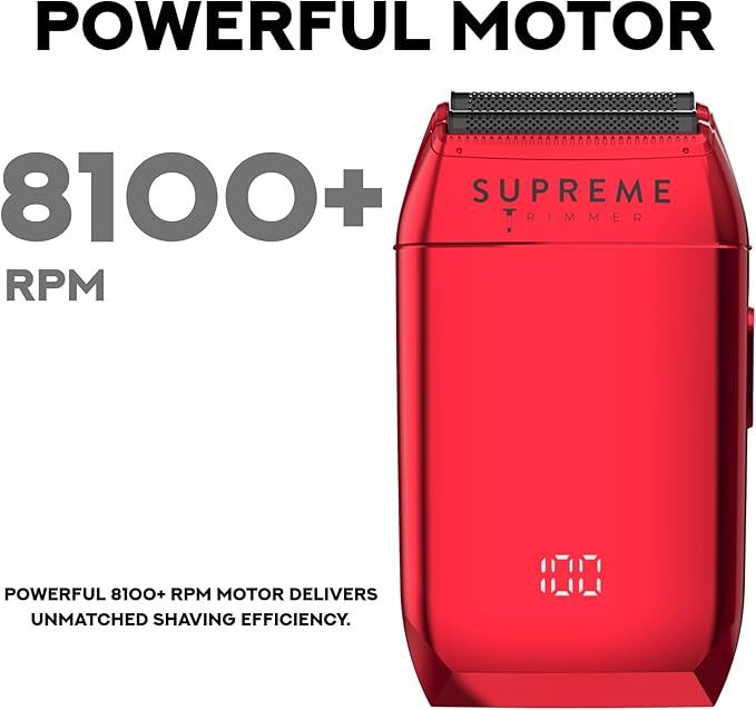 Supreme Trimmer Crunch STF602 – Waterproof Double Foil Shaver for Men | 150 Min Runtime Wet/Dry Cordless &amp Corded Electric Razor | Hypoallergenic Foils for Face Head &amp Stubble