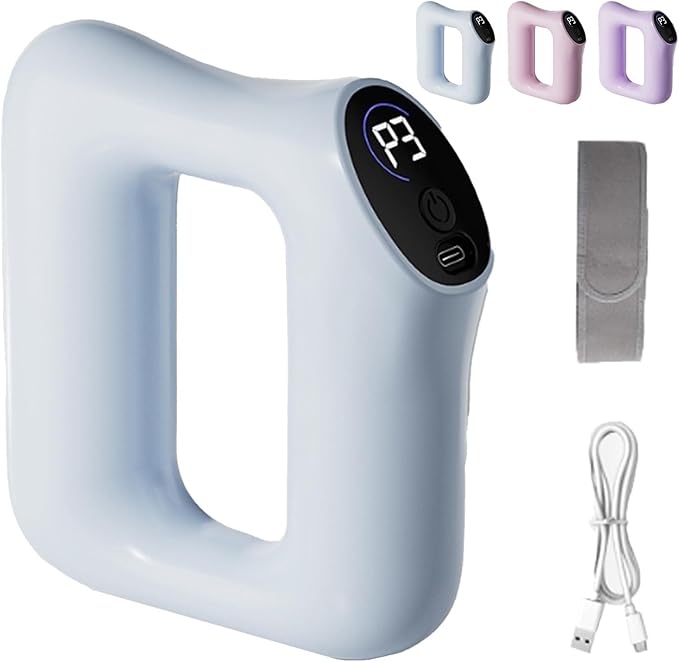 Yoga Ring Massager Multifunctional Portable Full-Body Electric Fascia Ring with Adjustable 3 Modes &amp 5 Levels of Intensity Massage for Fat Burning and Shaping(Blue)