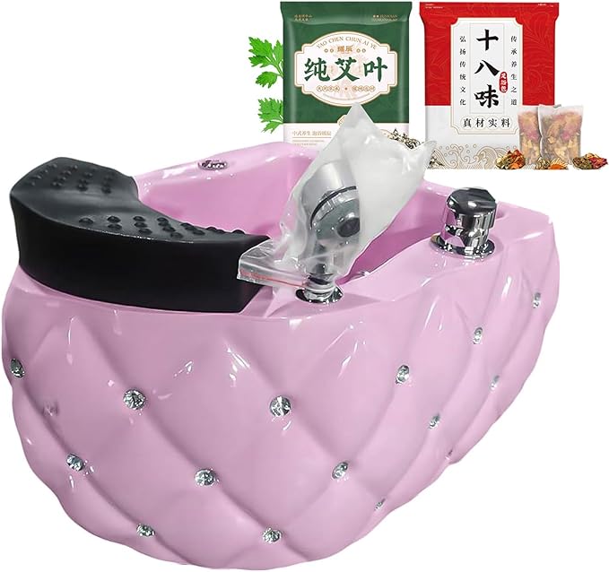 Pedicure Foot SpaAcrylic Massage FootbathPortable Bathtub Pedicure BowlFoot spa with Heat and Massage and Colorful Lamp Jetswith Automatic Drain PumpLarge Size Soak Tub Bath M