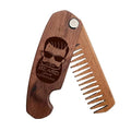 Beard Comb Personalized Gifts Anniversary Gift Wooden Brush Custom Comb Groomsmen Gift Hair Brush Pocket Brush Birthday Gift for Boyfriend (Great Beard Great Adventures)