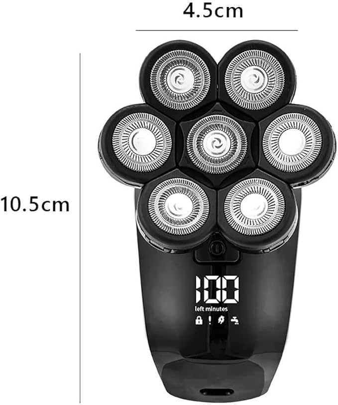 Head Shaver for Men 5 in 1 Shaver for Men 7D Independently 7 Cutter Floating Head Waterproof Electric Razor Multifunction USB Charge Trimmer