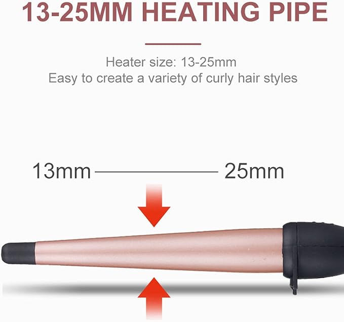 Hair Curling Wand Electric Ceramic Tourmaline Hair Curler with LCD Screen and Anti Scalding Helmet Hairing Curling Wands for All Types