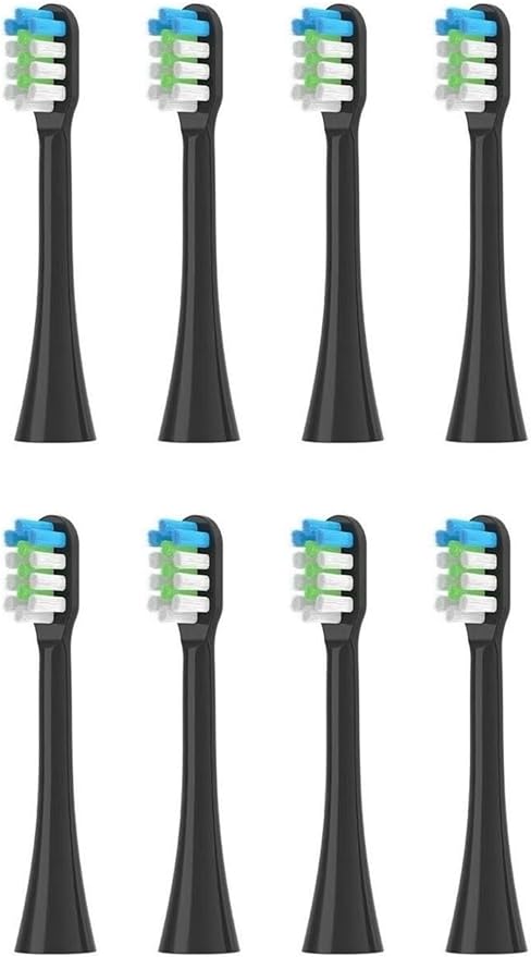 Replacement Toothbrush Heads Compatible for Nandme Nx8000 Sonic Electric Soft Dupont Bristle Tooth Brush Head4/8/16PCS(8pcs Black)