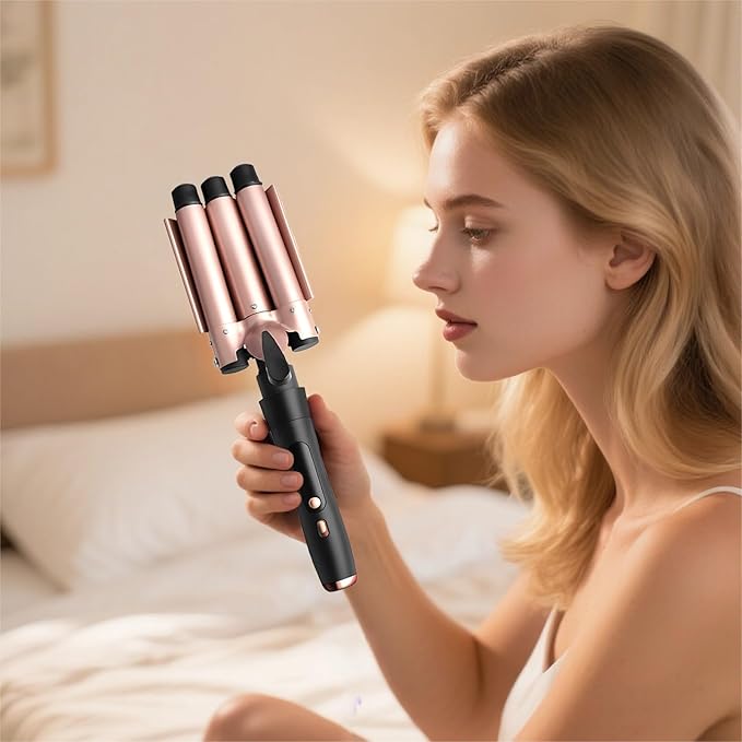 5-in-1 Curling Iron with Interchangeable Barrels Wave Iron Included Up to 450°F/232°C Champagne Gold