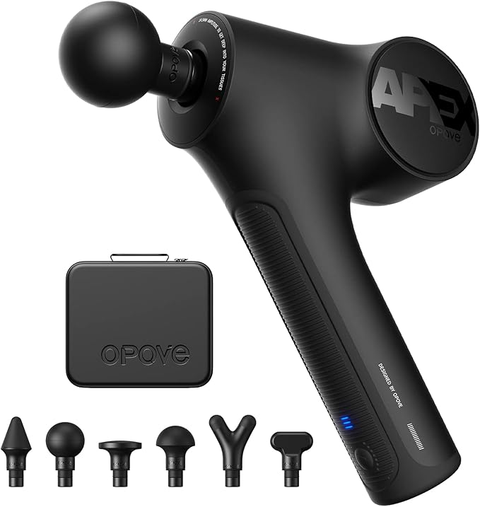 Opove Apex Massage Gun Deep Tissue 14.5mm Percussion Fascia Muscle Massager for Athletes Workout Pain Relief Recovery Relaxation Professional Therapist Choice Ergonomic for Effortless to Use