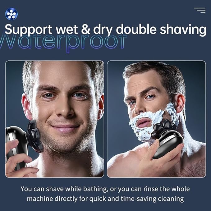 Head Shavers for Bald Men 5 In 1 Electric Shaver For Men Beard Hair Trimmer Bald Head Razor 5D Floating Electric Nose Hair Trimmer LCD Display