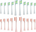 Brush Head ReplacementCompatible for Oclean Electric Toothbrush Soft Bristle X/X PRO/ Z1 Brushes Replaceable Fit(10 White 10 Pink)