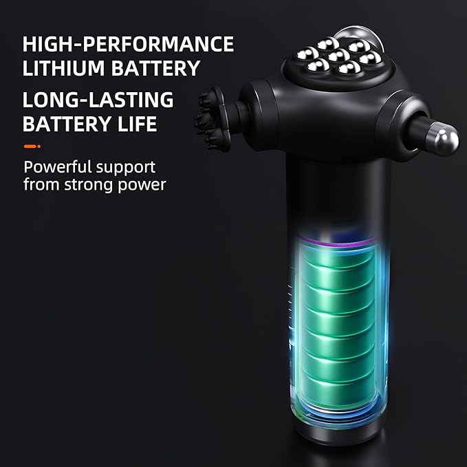 Fast Release Therapy Massager 2025 New - Handheld Deep Tissue Massage Gun 360° Rotating Bead 5 Speed Vibrating Muscle Massager for Full Body Relief Trigger Point Therapy Tool Portable
