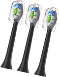 Soft Replacement Electric Toothbrush Heads Compatible for Philips HX9150 HX9160 HX9172 HX9192 HX6810 HX6817 Simple and Easy to Use(Black X3pcs)