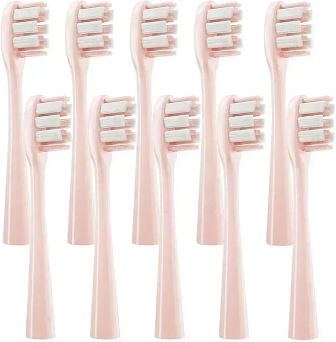 10pcs ReplacementCompatible for Usmile Y1/U1/U2 Toothbrush Heads Tooth Clean Brush Nozzles(10PinkWhiteF)