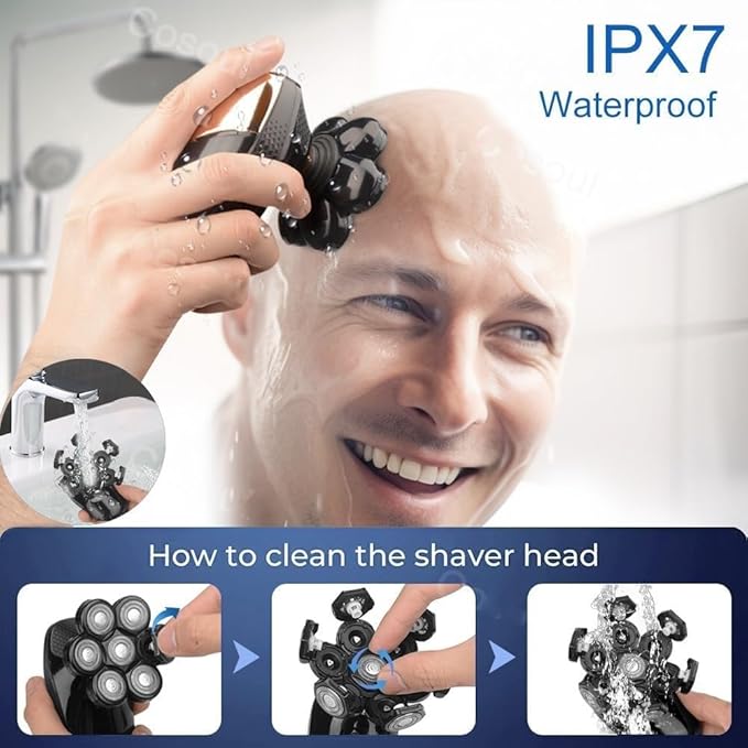 Electric Razor for Men 5 in 1 Shaver for Men Electric Shaver Powerful Bald Head Shaver Beard Shaving Machine for Men Razor Husband Boyfriend