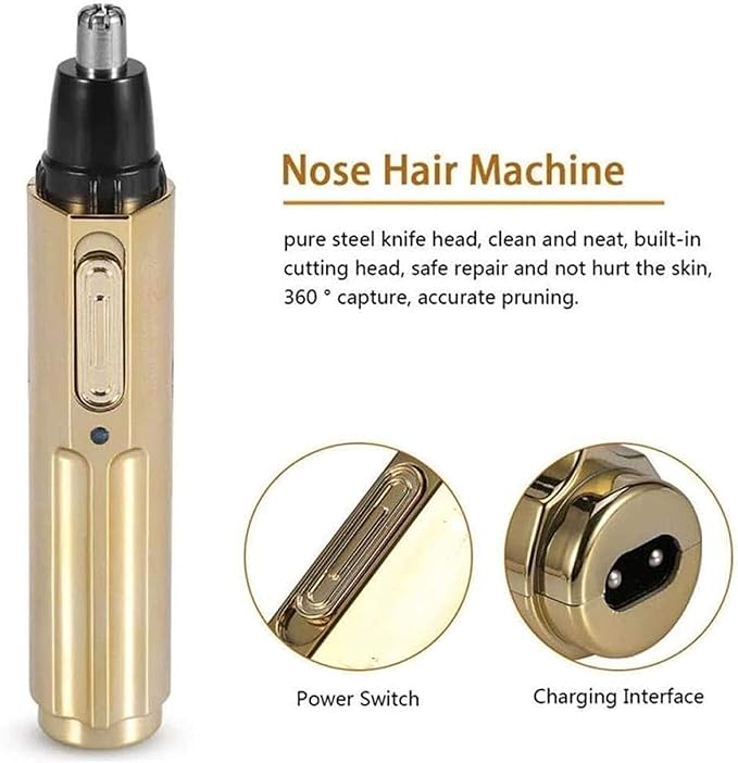Electric Facial &amp Body Trimmer Wet &amp Dry - for Eyebrow Legs Nose &amp Ear Hair Removal - All-in-1 Painless Precision Razor Shaver for Women and Men