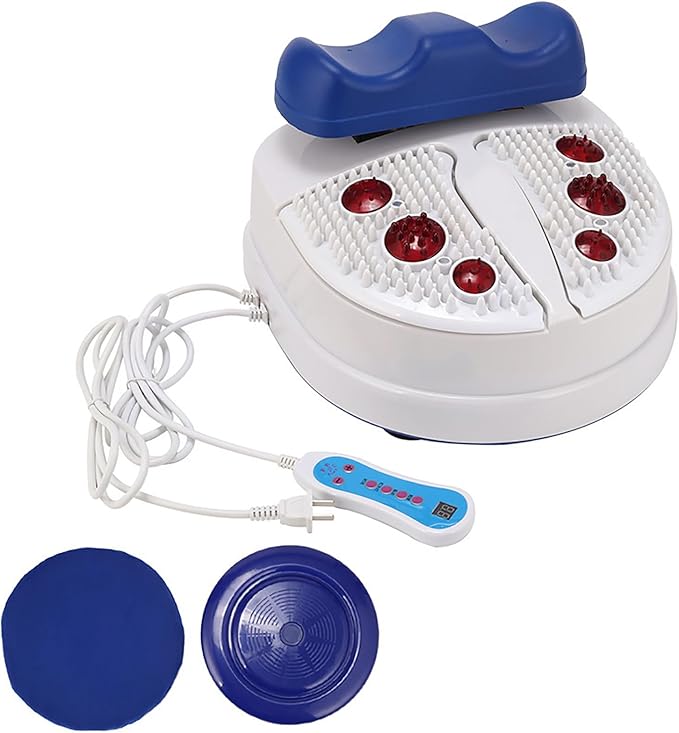 WIKINK Fitness Blood Chi Machine Foot Leg Massager Passive Aerobic Exerciser for Vitality Swing Shaking Exercise with Wire Control 8 Gear Speed Adjustable