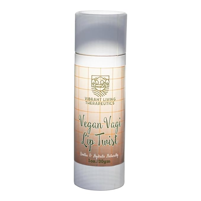 Vegan VagiLipTwist Menopause Balm by VLT| Hormone-Free Beeswax-Free External Vaginal Moisturizer for Menopause Dryness| Plant-Based Intimate Balm| Eco-Friendly Paper Push-Up Tube|