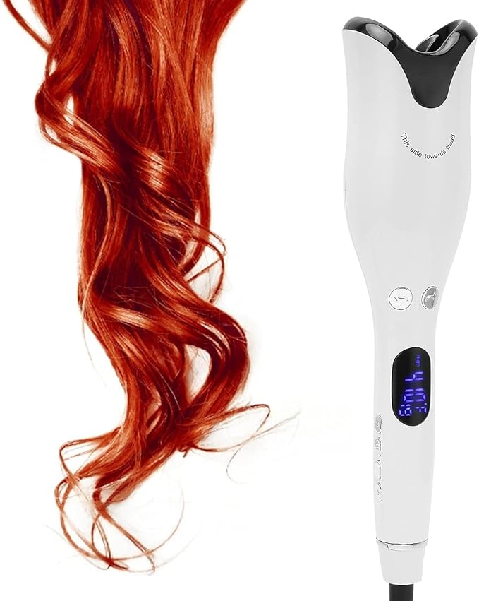 Spin N Curl Curling Iron for Healthy &amp Shiny Effortless Curls &amp Waves Provides Preset Temperature Settings for Each Hair Texture