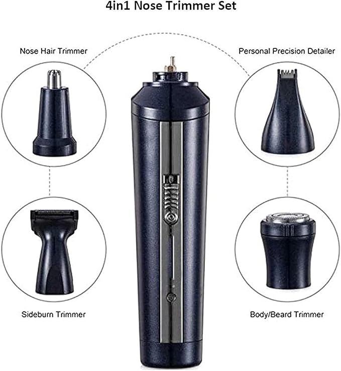 Nose and Ear Hair Trimmer – Painless Precision Tool with Rechargeable Battery Wet/Dry IPX7 Waterproof for Easy Cleansing Dual Edge Blades Electric Nose Trimmer Clippers