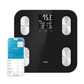 mooas Smart Scale for Body Weight Fat Bluetooth Scale Digital Bathroom Scale with BMI Body Fat Muscle Mass Composition LCD Accurate Wi-Fi Bluetooth Scale for Home Smartphone App 396 lbs (Black)