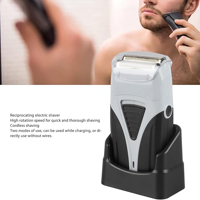 Men Reciprocating Electric Reciprocating Cordless Precision Beard Trimmer Electric for Travel Case