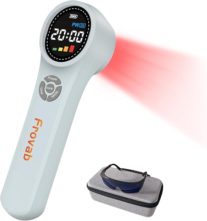 Cold Light Therapy Machine 4x980nm+4x810nm+16x660nm Red Light Therapy Device at Home Infra Red Light Therapy for Pain Hand Held Red Light Therapy Device for Elbows Knees Shoulders Hands