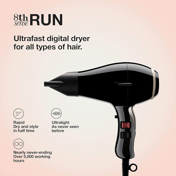 ELCHIM 8th Sense Run Hair Dryer - Black
