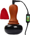 Handheld Electric Bian Stone Massager 3.5 in Heating Tool with 5 Adjustable Temperatures for Home Massage