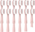 6/12PCS D1/D2/D3 Replacement Electric Toothbrush Head Soft Bristles Cleaning Vacuum Replace Brush with Dust Cover(12PCS Pink)