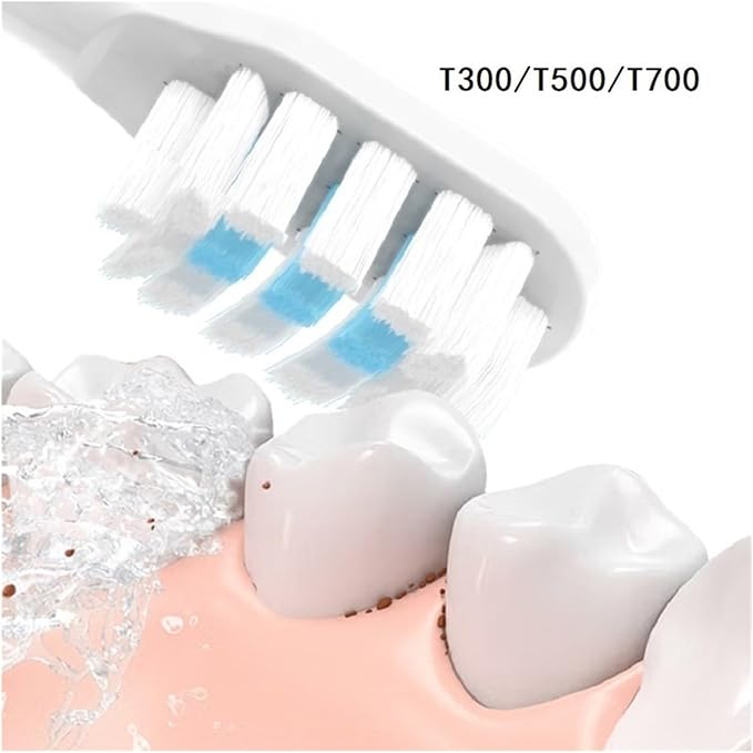 4 Pcs/Pack Toothbrush Replacement HeadsCompatibility for MIJIA T300/T500/T700 Soft Bristle Nozzle Deep Clean Tooth Brush Head
