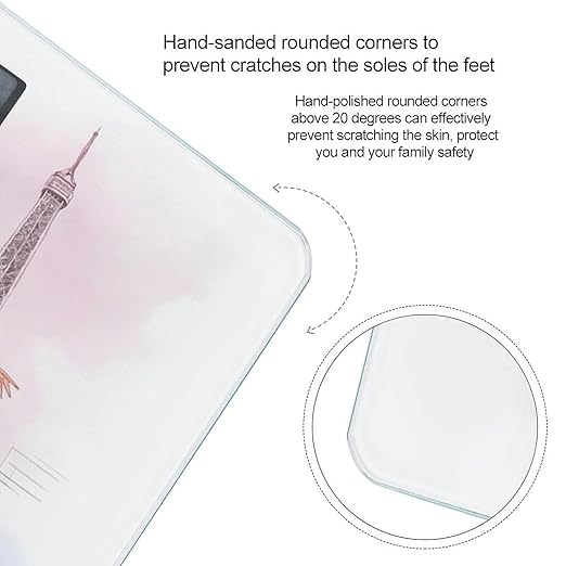 Men's Fashion Automatic Switch Digital Bathroom Weighing Scale Smart Scale Ballet Dancer Ballerina Eiffel Tower