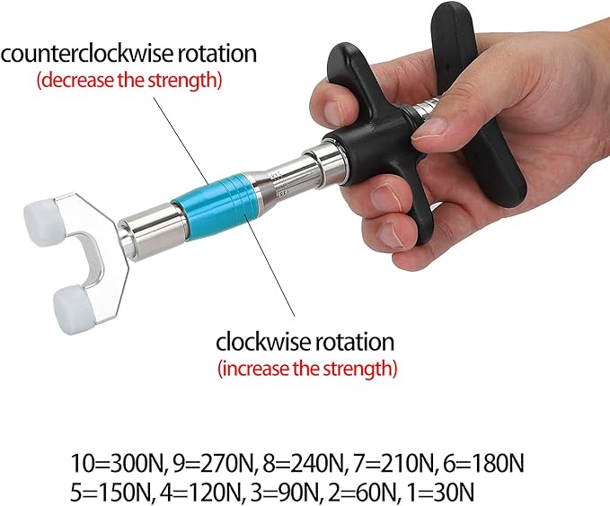 Manual Chiropractic Adjustment Correction Tool for Spine Back Massage Portable Chiropractic Adjustment Tool Adjuster with 6 Massage Heads(Blue)