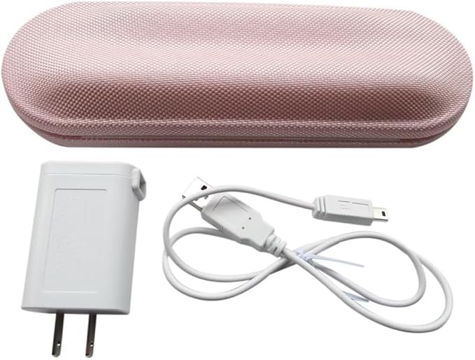HX9210 Travel Charger Case w/AC Charger+USB Cable Replacement for Philips Sonicare DiamondClean Sonic Toothbrush HX9382HX9372HX9362HX9360(Pink)