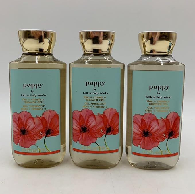 3 POPPY Bath &amp Body Shower Gel 10 OZ