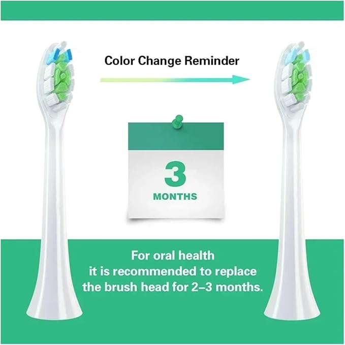 Electric Toothbrush Heads SuitableCompatible for Philips General 3/6/8/9 Full Range Brush(4PCS-W3-grey)