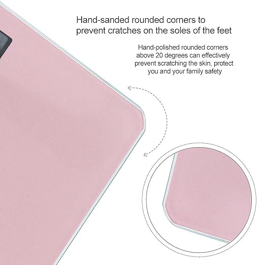Pink Heart Scale for Body Weight Digital Bathroom Scale Precision Smart Weighing Scales with Clear LED Display Accurate High Precision Scales Weighing Machine