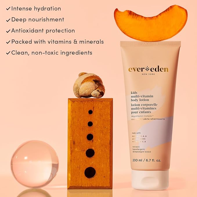 Evereden Kids Cloud Body Wash (6.7 fl. oz. Juicy Citrus) : Creamy Nourishing Cloud-Like Texture and Multi-Vitamin Body Lotion Gentle &amp Non-Toxic Moisturizing Kids Lotion