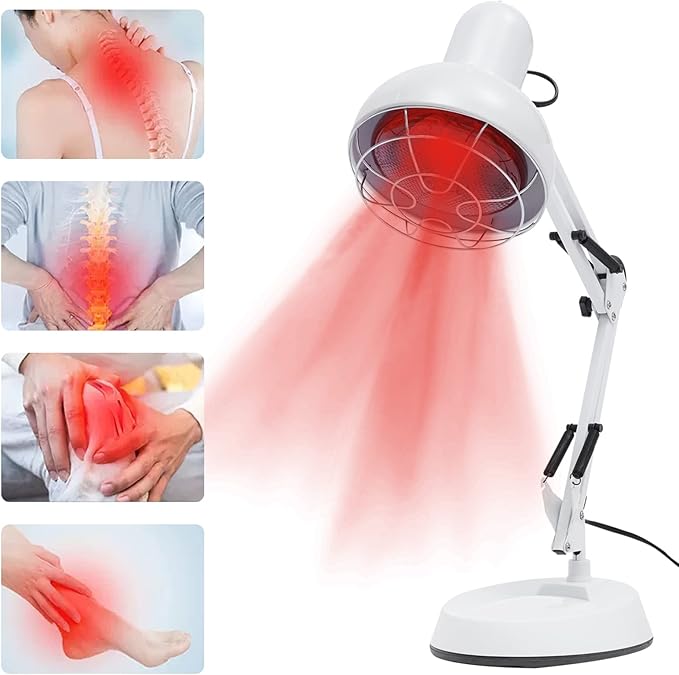 Infrared Light 150W Near Red Light Therapy Heat Lamp for Body Neck Ache Muscle Joint Back Pain Portable Infrared Heat Lamp