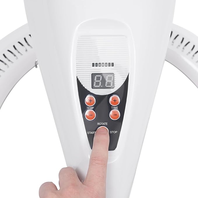 Bepritm Hair Dryer 950W Multifunctional Hair Treatment Machine with 360 Degree Rotating Wall Mount Orbiting Rotating Salon Hair Perming Machine for Salon Spas and Family (White)