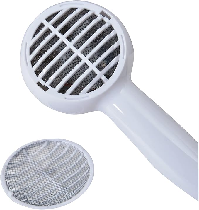 Jerdon 1600W Compact Hair Dryer - White Travel Hair Dryer with 72 Power Cord - JHD8W