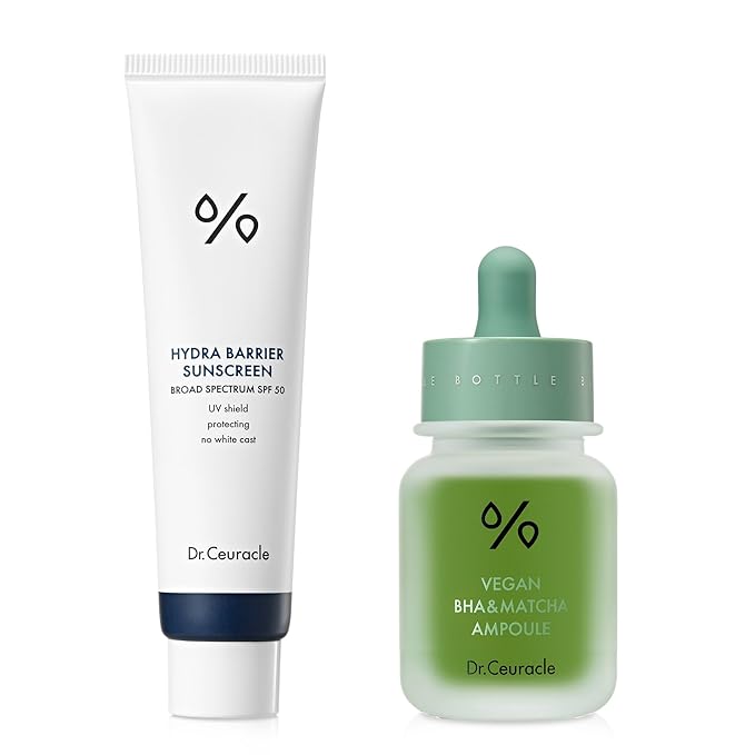 Dr.Ceuracle | Hydra Barrier Sunscreen + Vegan BHA &amp Matcha Ampoule