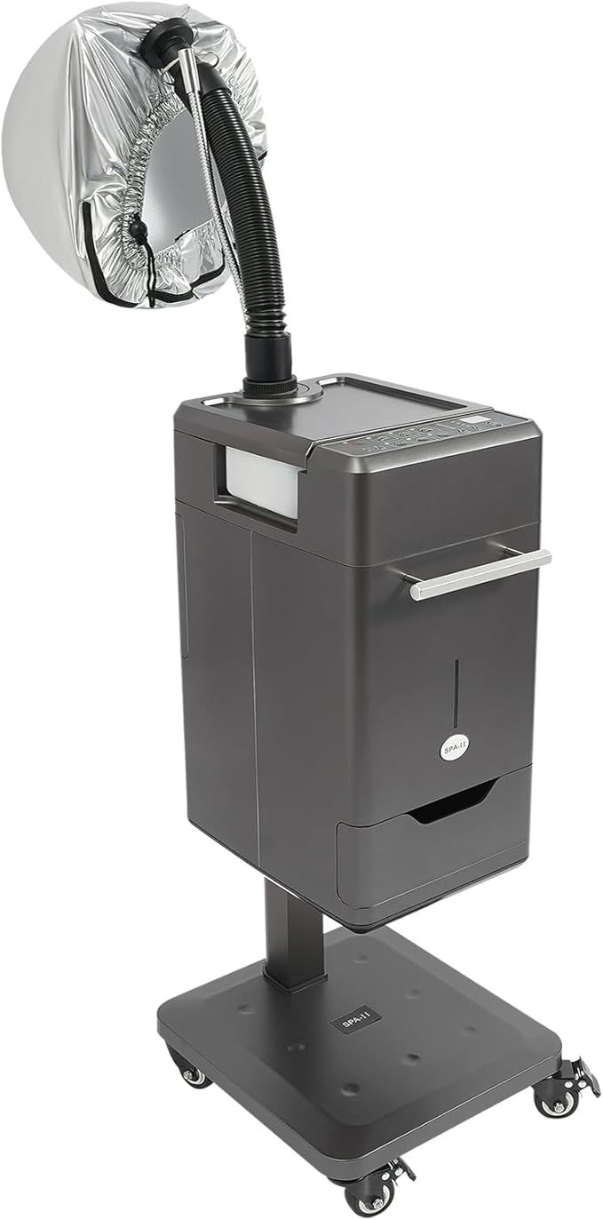 Anion Hair Dyeing Machine Nano Hair Steamer Hair Oil Machine Micro Mist Hair Scalp Care Professional Perm Hair Color Processor Stand Up Base Salon Spa Equipment (500W)