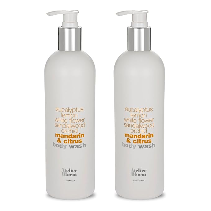 Atelier Bloem Mandarin &amp Citrus Purifying Body Wash - Kimpton Hotel Collection - Bath &amp Body - Eucalyptus Lemon Sandalwood Orchid Mandarin &amp Citrus - 16 oz. (Set of 2)