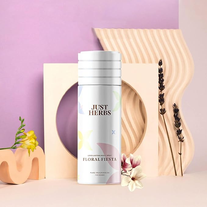 Long Lasting Refreshing Body Spray Natural Deodorant for Women - Phthalate-Free Formula150 ml (Floral Fiesta)