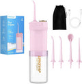 Mini Collapsible Waterproof Electric Water Dental Flosser for Travel Business 3 Modes and 4 Jet Tips