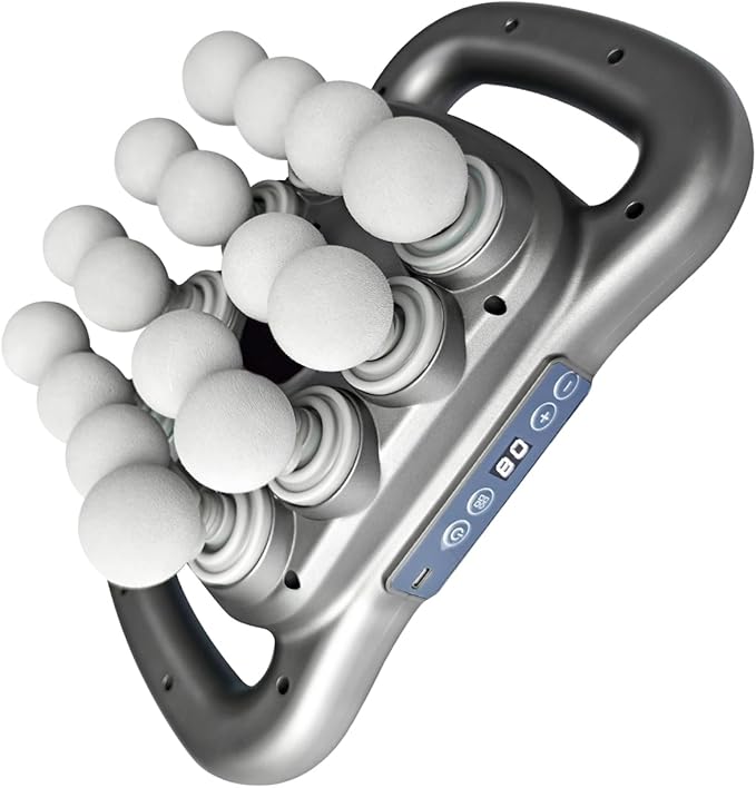 Massage Gun Deep Tissue – 16 Heads 9 Speeds &amp 9 Modes High Power Percussion Massager Gun for Full Body Relief Muscle Fascia Massage Gun