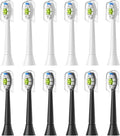 R4/8/12/16pcs Replacement Toothbrush Heads Compatible for with Philips Electric Brush Head 4100 6500 6100 7500 5300 1100(6White 6Black)