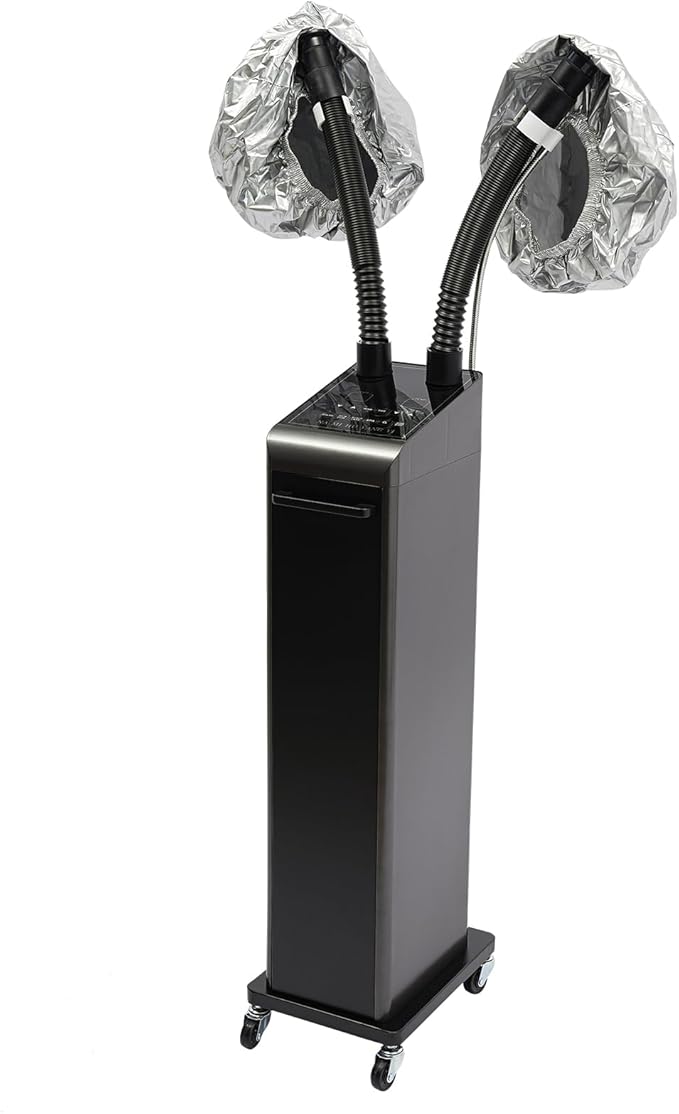 Hair Steamer700W Adjustable Temperature and TimeMulti-Function Standing Hair Steamer with Wheelsfor Hairdressing Salons Barber Shops110V